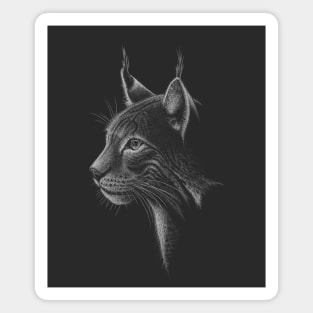 Eurasian Lynx Drawing Wildcat Illustration Magnet
